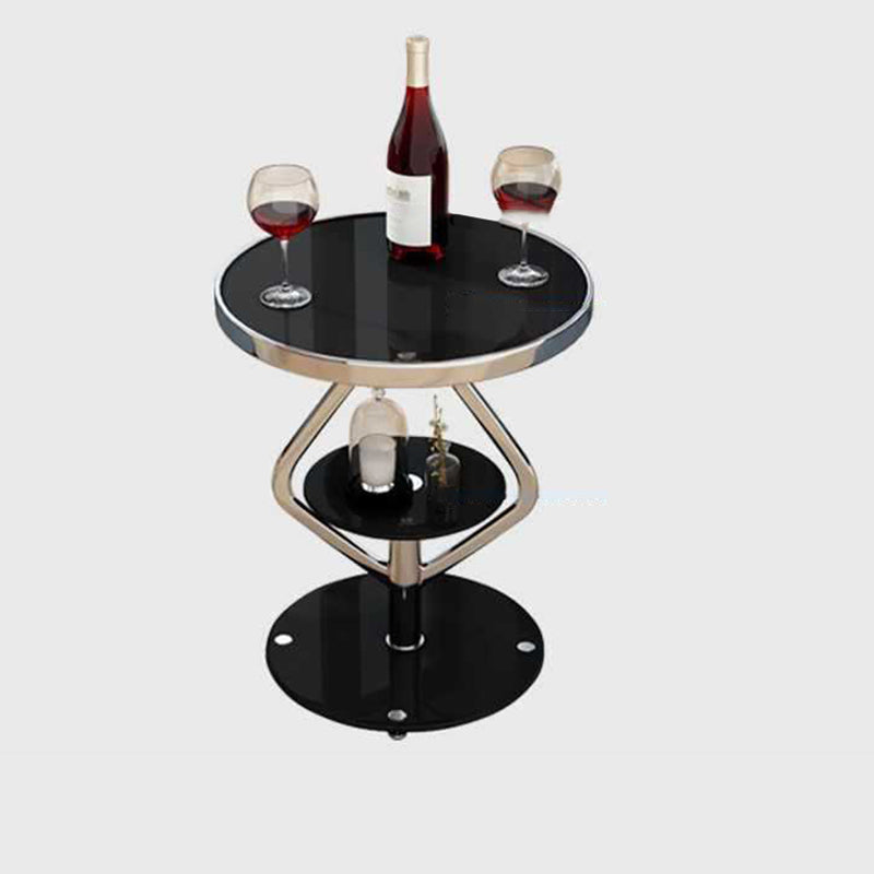 Nordic Lozenge Glass Steel End Table
