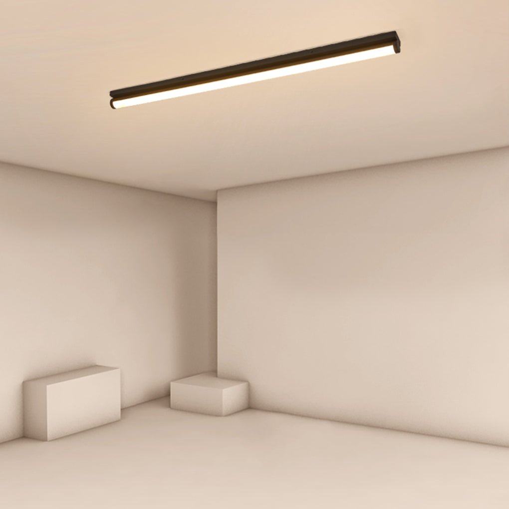 24'' 30'' Rectangular LED Modern Flush Mount Lighting White Black Ceiling Lights-Lighom