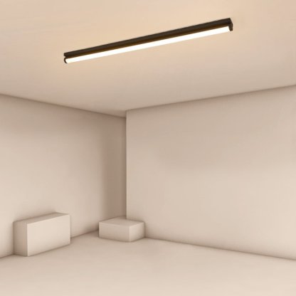 24'' 30'' Rectangular LED Modern Flush Mount Lighting White Black Ceiling Lights-Lighom