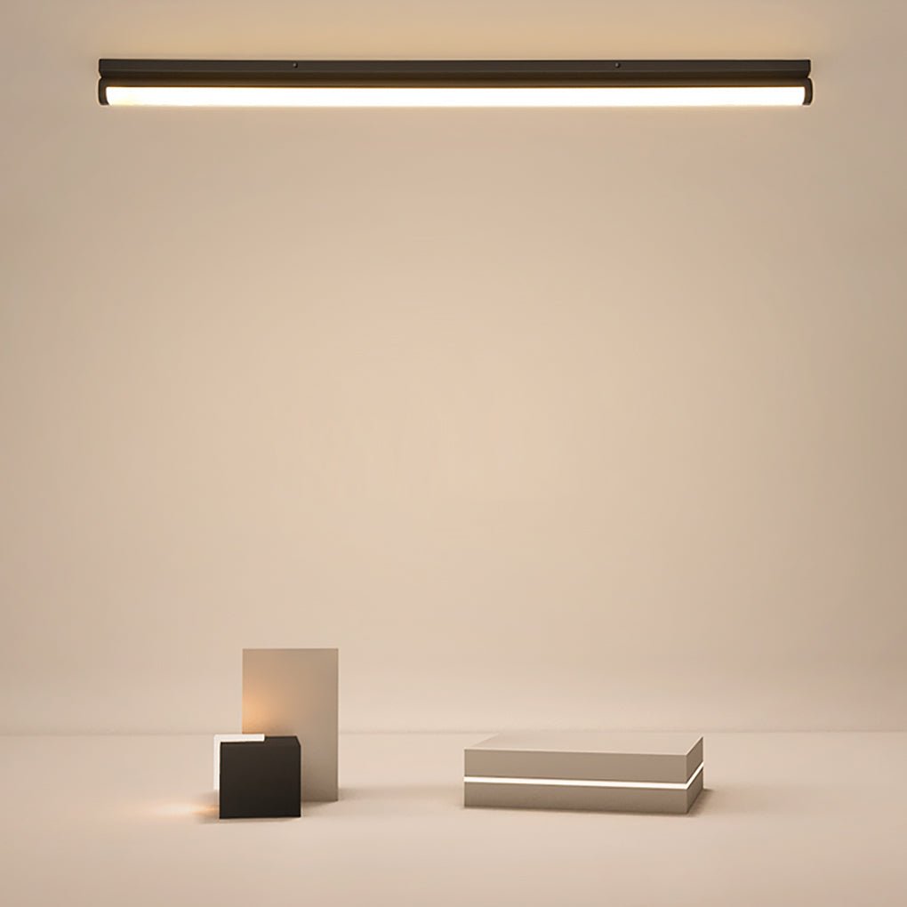 24'' 30'' Rectangular LED Modern Flush Mount Lighting White Black Ceiling Lights-Lighom