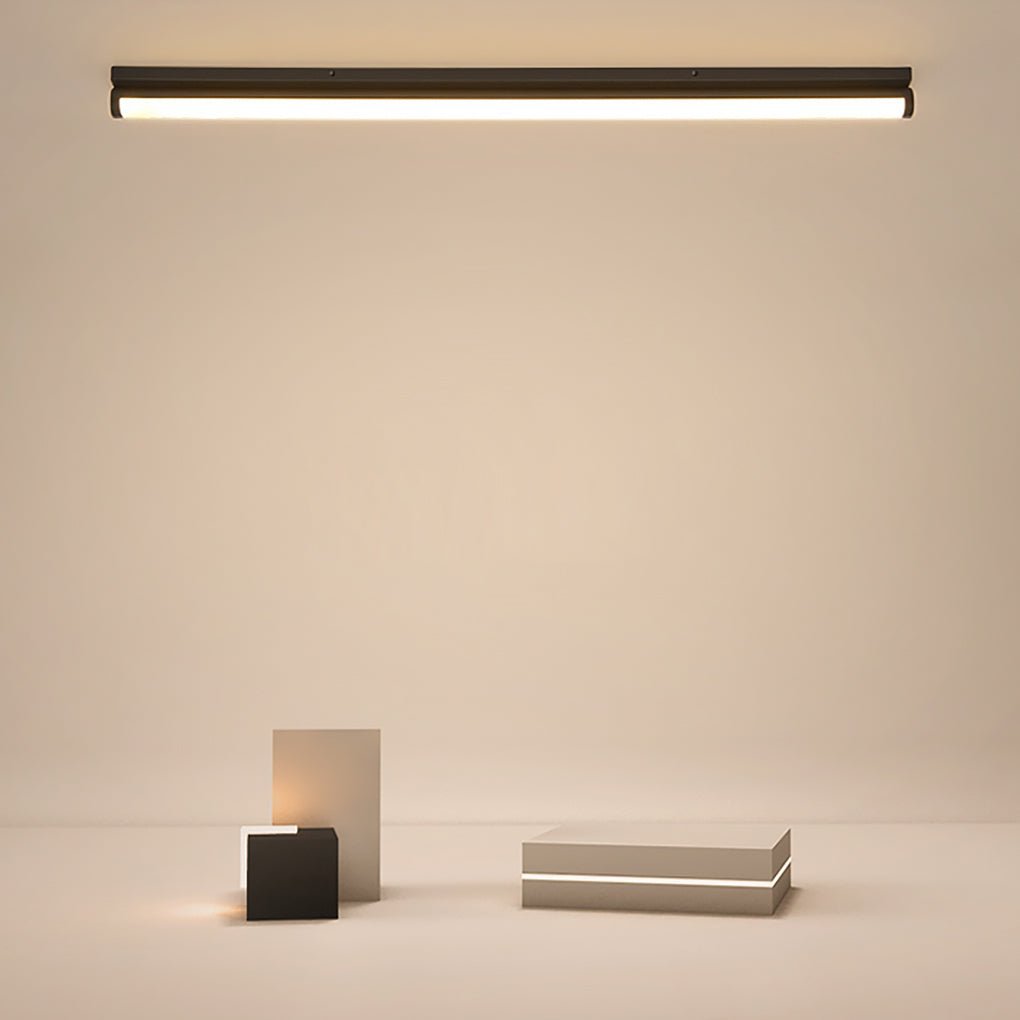 24'' 30'' Rectangular LED Modern Flush Mount Lighting White Black Ceiling Lights-Lighom