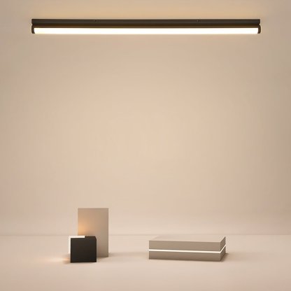 24'' 30'' Rectangular LED Modern Flush Mount Lighting White Black Ceiling Lights-Lighom