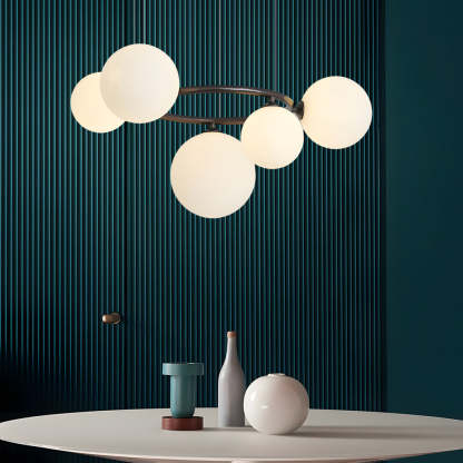5/7/9-Light Glass Ball Circular Contemporary Chandelier