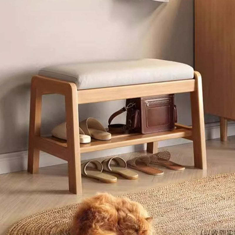 Scandinavian Tech Cloth Wood 1-Shelf Shoe Storage