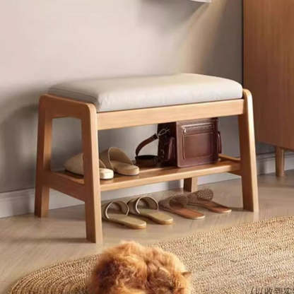 Scandinavian Tech Cloth Wood 1-Shelf Shoe Storage