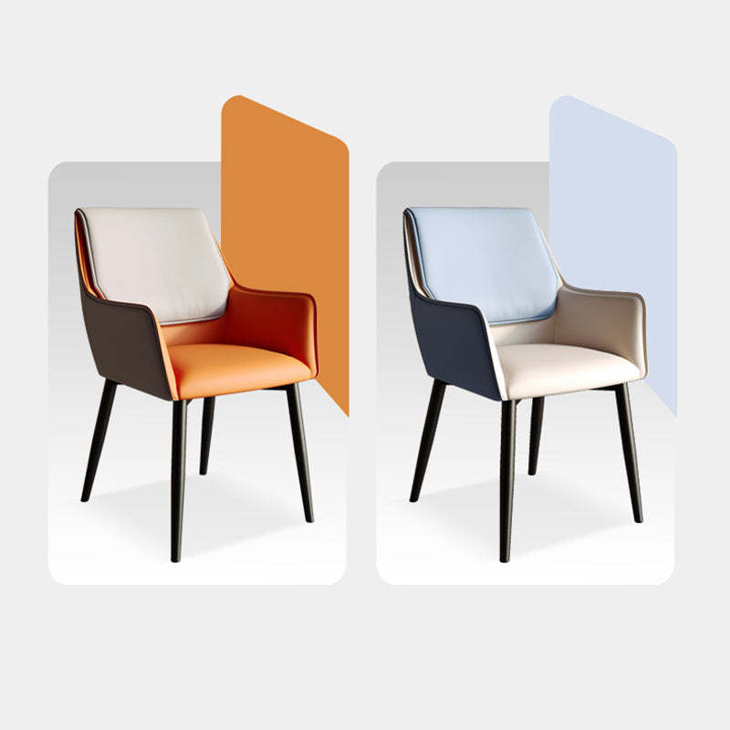 Modern Microfiber Leather Tapered Dining Chair