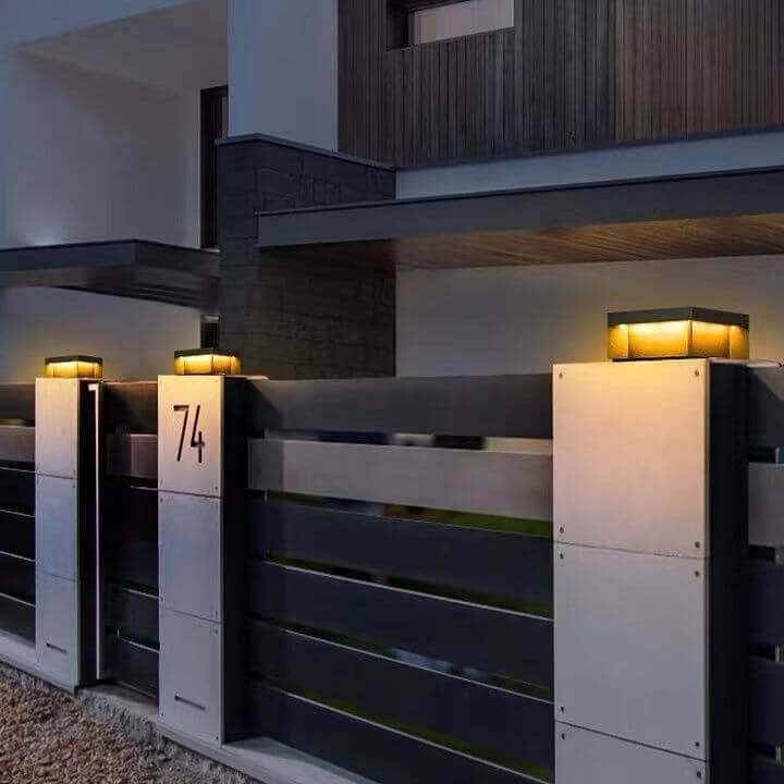 Solar Modern Glass Cuboid LED Outdoor Landscape Light