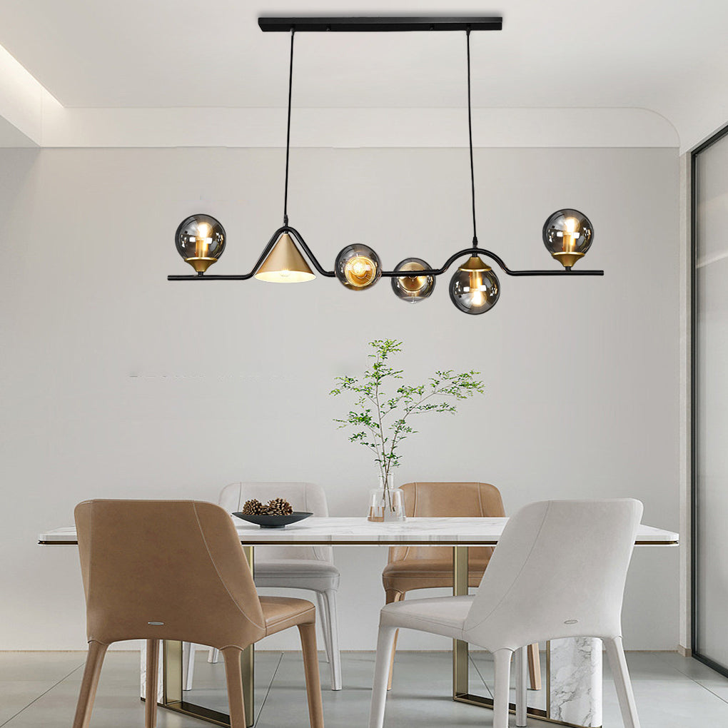 Strip Cone Glass Bubble LED Nordic Chandelier