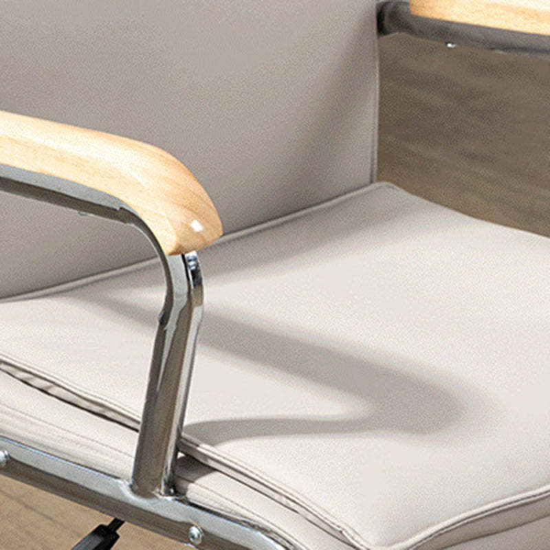 Minimalist PU Leather Steel Desk Chair