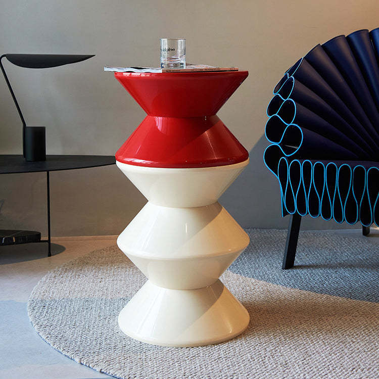 Minimalist Hourglass Plastic Chair — White