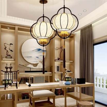 Chinese Retro Luxury Wrought Iron Pendant Light