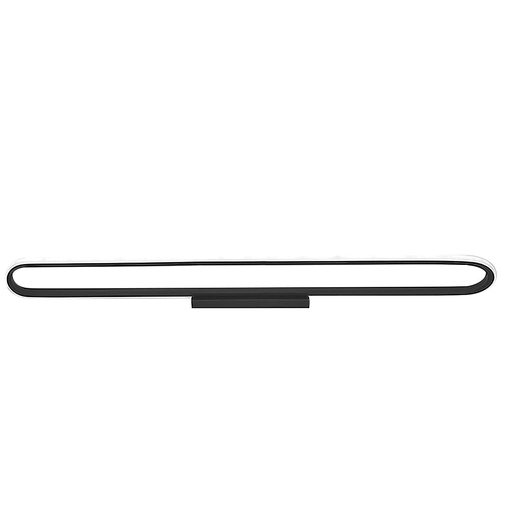 24" Rectangle LED Black Flush Mount Light