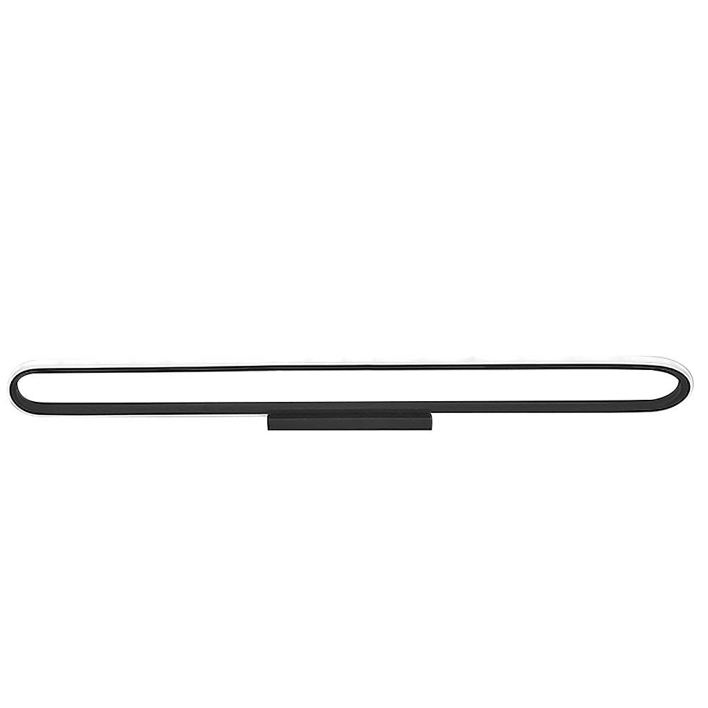 24" Rectangle LED Black Flush Mount Light