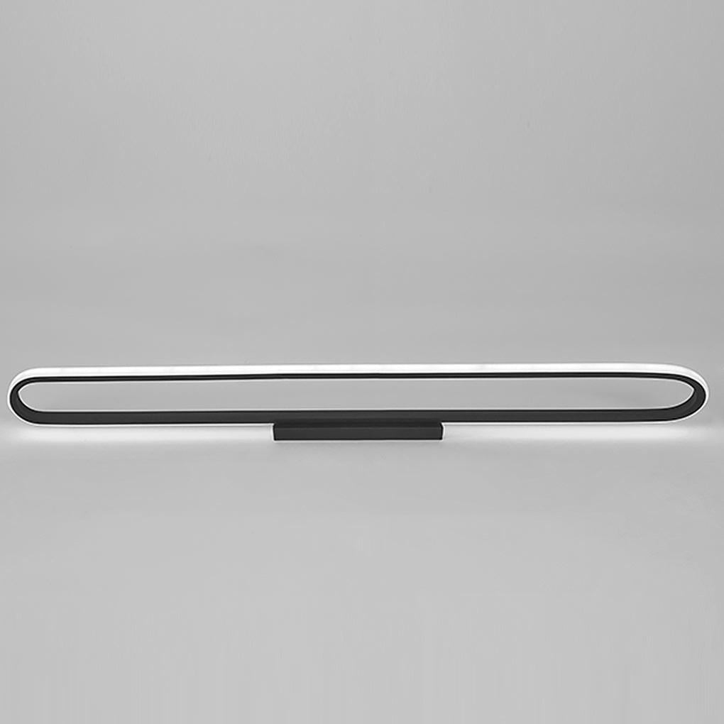 24" Rectangle LED Black Flush Mount Light
