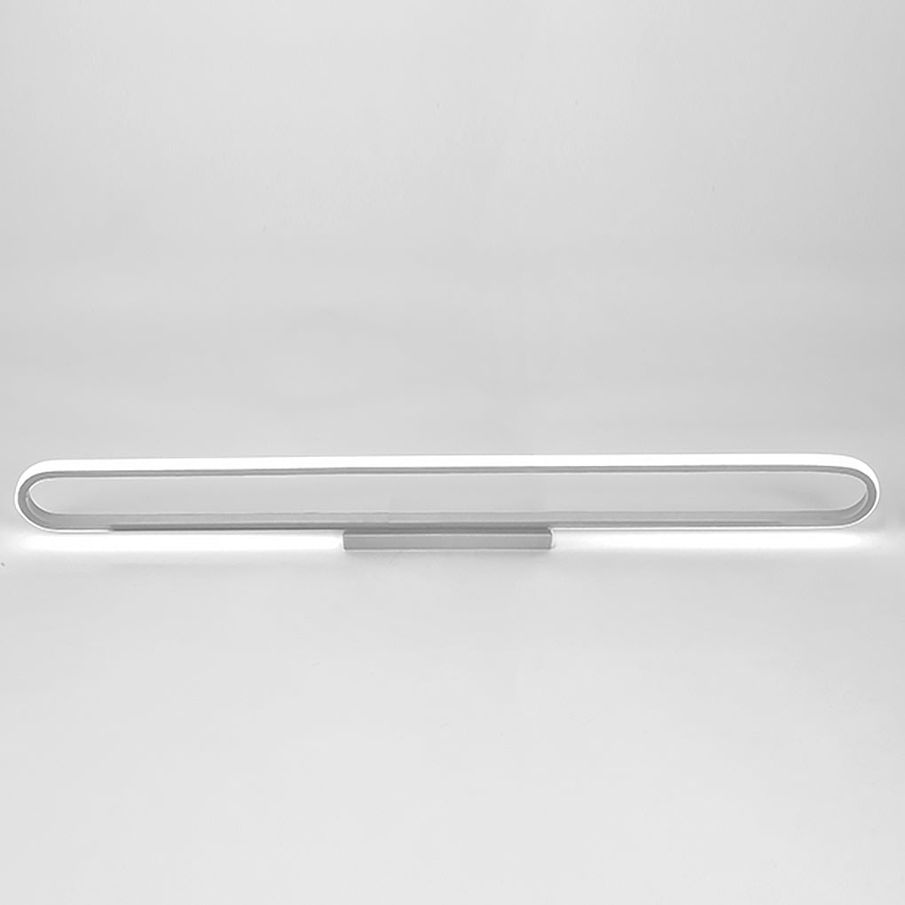 24" Rectangle LED Black Flush Mount Light