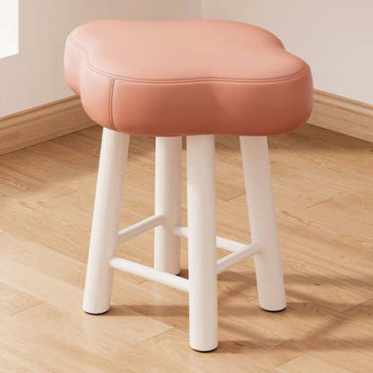 Nordic Lambswool Tech Fabric Wood Cloud Stool