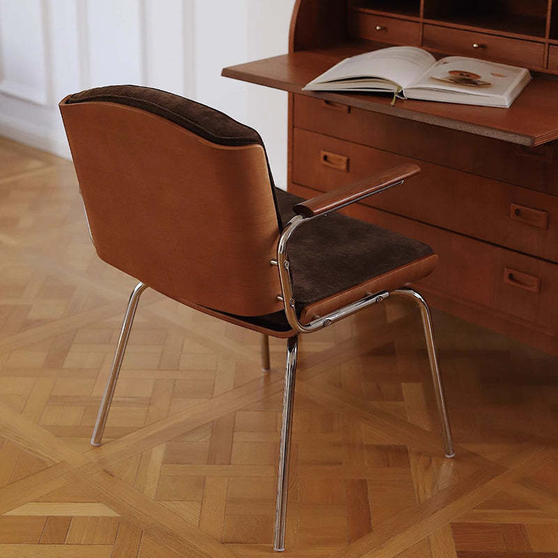 Vintage Wood Plated Iron Dining Chair