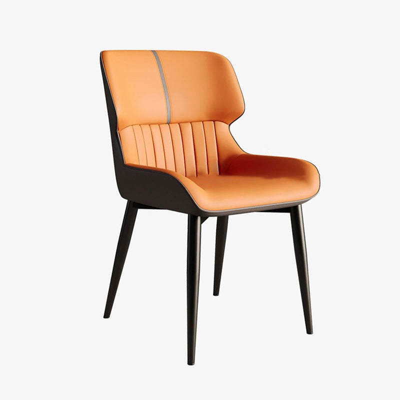 Minimalist Steel Leather Dining Chair