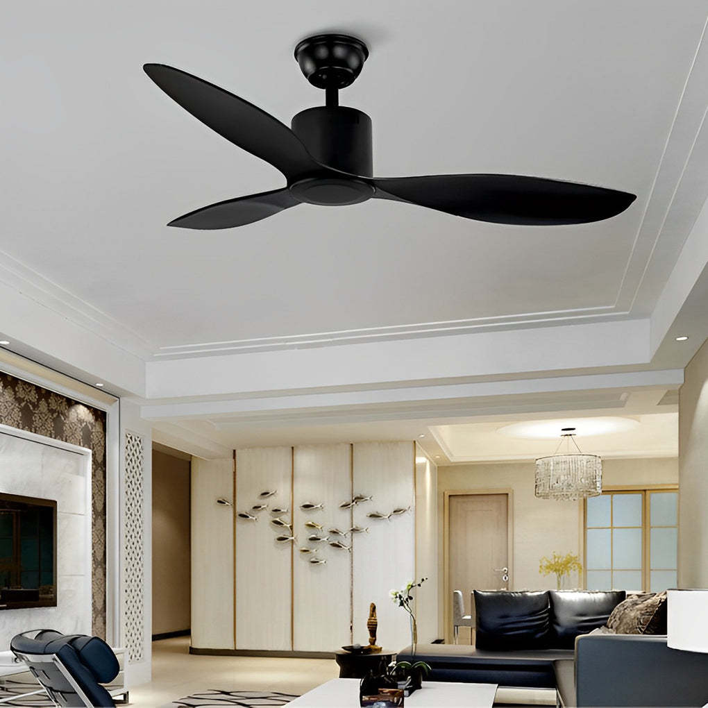 3-Blade Mute Dimmable LED Remote Modern Fan