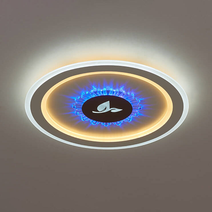 Round Acrylic LED Flush Mount Light