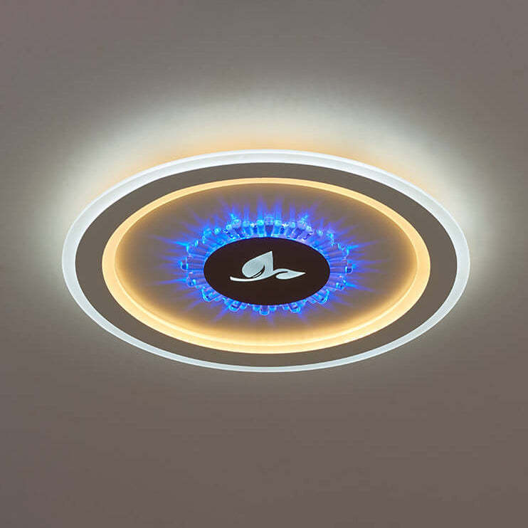 Round Acrylic LED Flush Mount Light