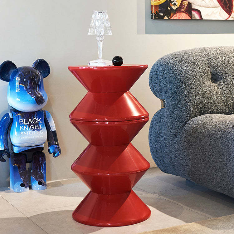 Hourglass accent chairs - minimalist — 14.17" L x 14.17" W x 17.72" H / Red