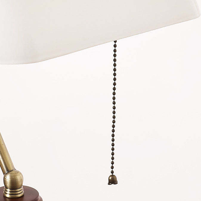 Vintage Solid Wood Glass Bank Zipper Lamp