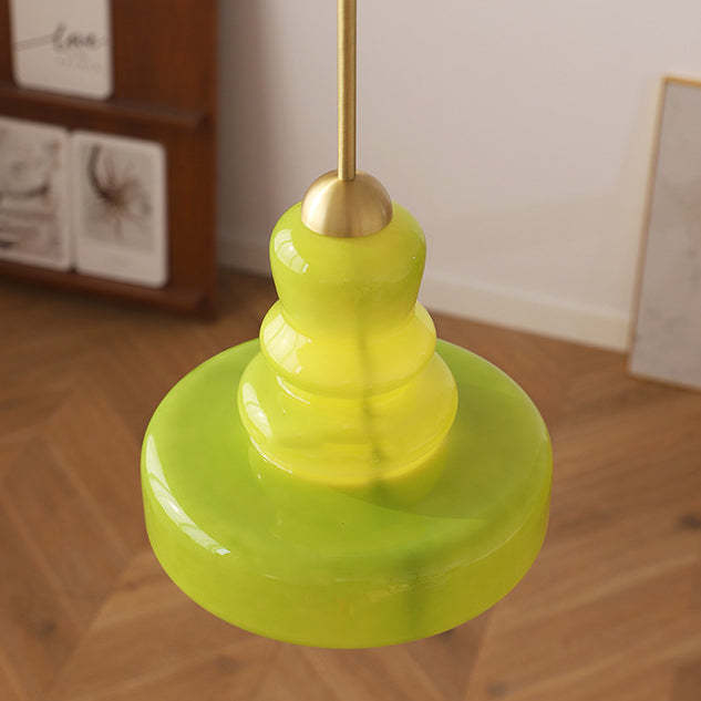 Modern Colorful Glass Gourd Pendant Light