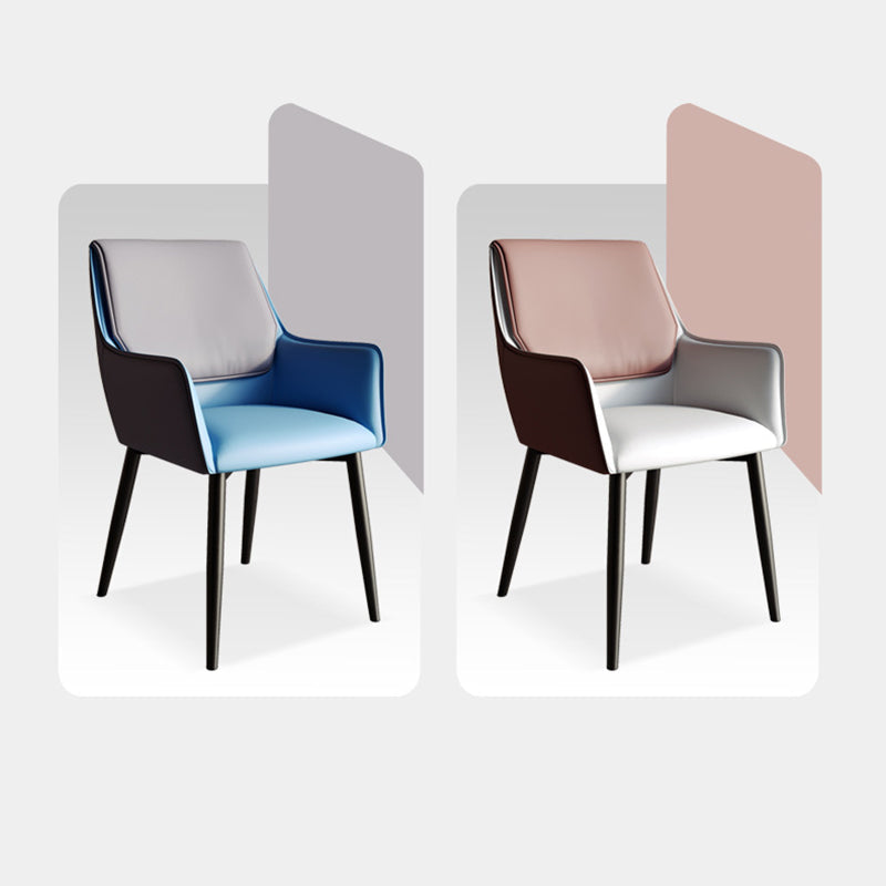 Modern Microfiber Leather Tapered Dining Chair