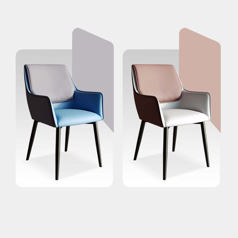 Modern Microfiber Leather Tapered Dining Chair