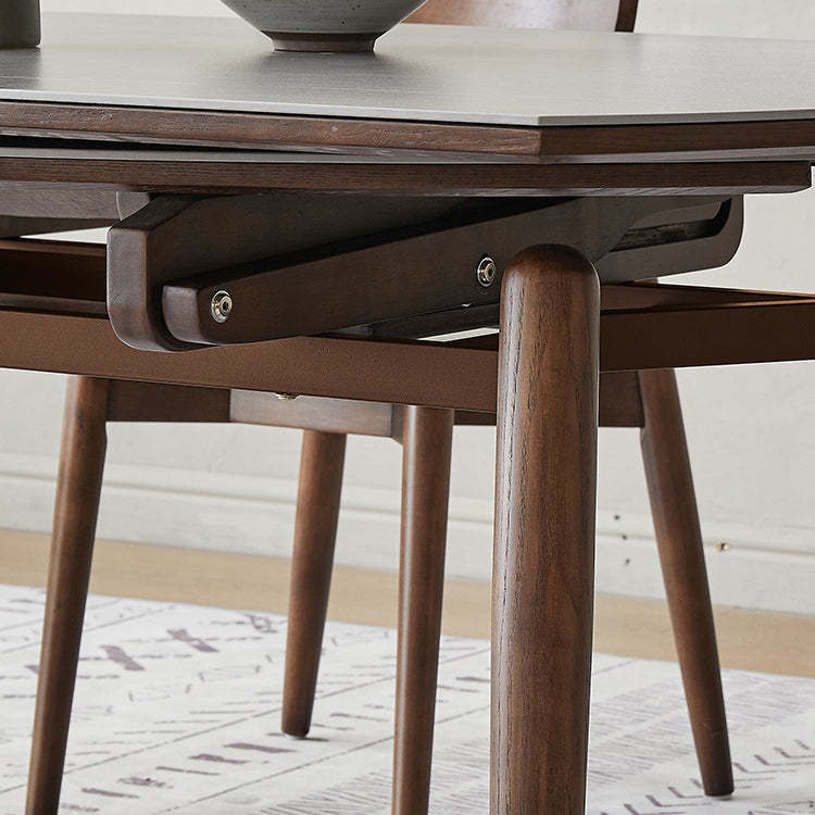 Minimalist Slate Wood Foldable Dining Table
