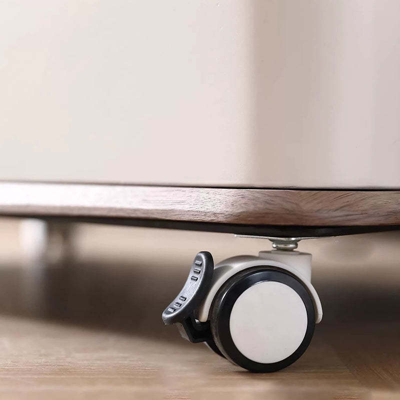 Nordic Sintered Stone Rectangular Side Table 3-Tier Casters