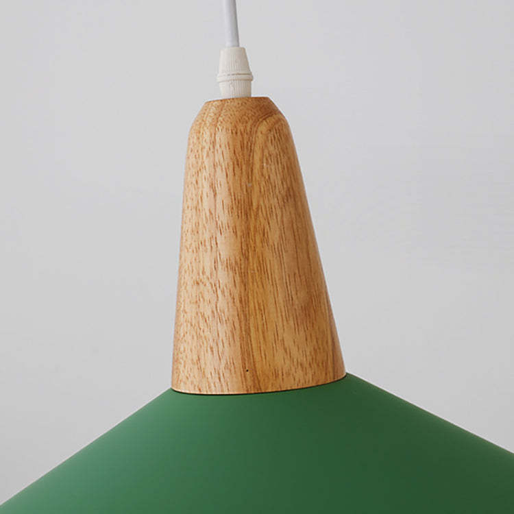 Nordic Macaron Aluminum Wood Pendant Light