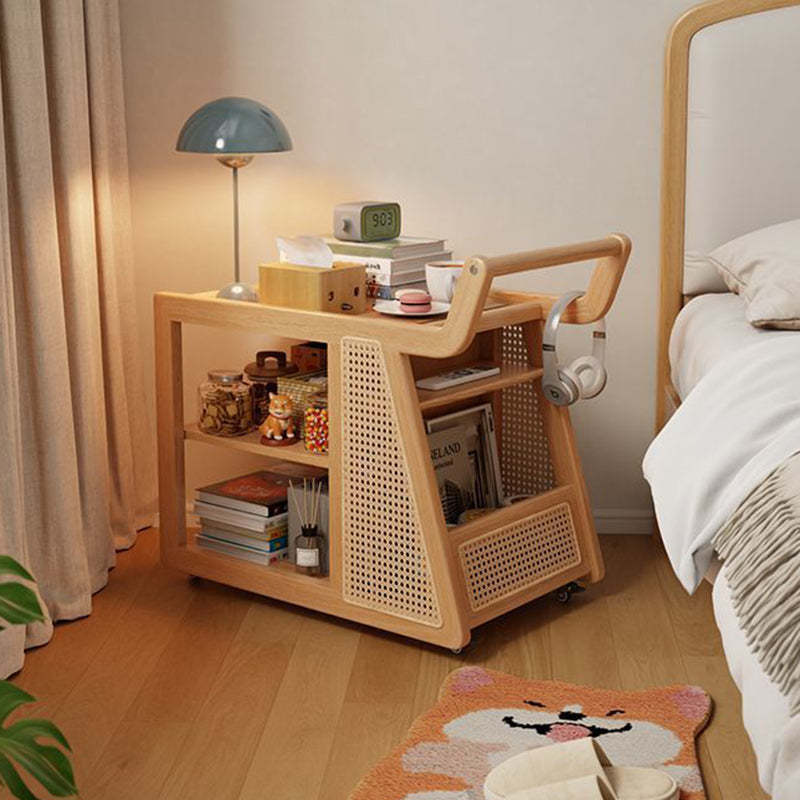 Lighom retro movable 3-tier wood end & side tables
