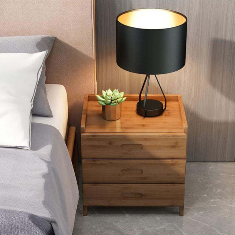 Minimalist Solid Wood 1/3-Drawer Nightstand