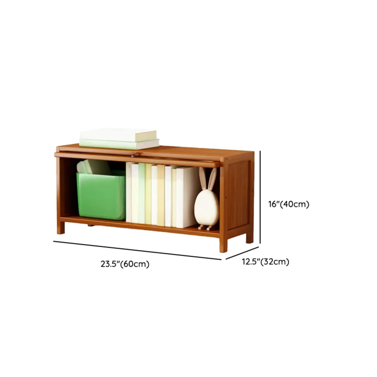 Elegant Wooden Mesh Rectangular Bookcase