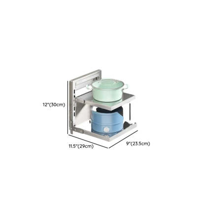 Silver Stainless Steel Narrow Baker's Rack with Shelves
