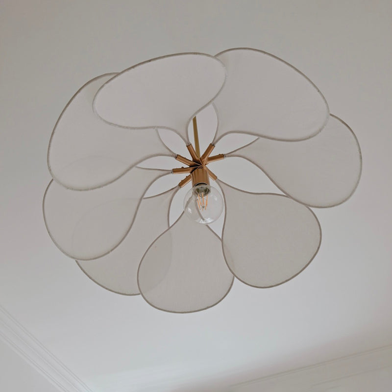 Contemporary Boho Petal Fabric Pendant Light
