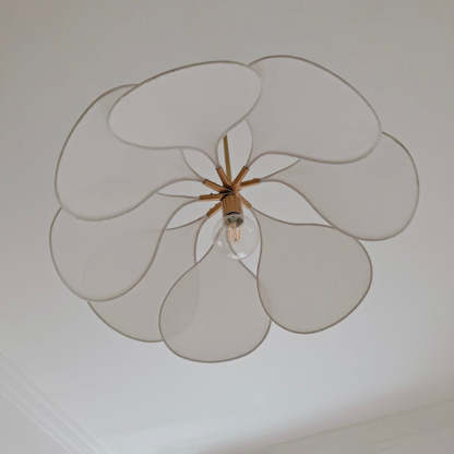 Contemporary Boho Petal Fabric Pendant Light