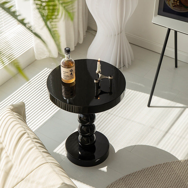Vintage Round Beaded Wooden Coffee Table