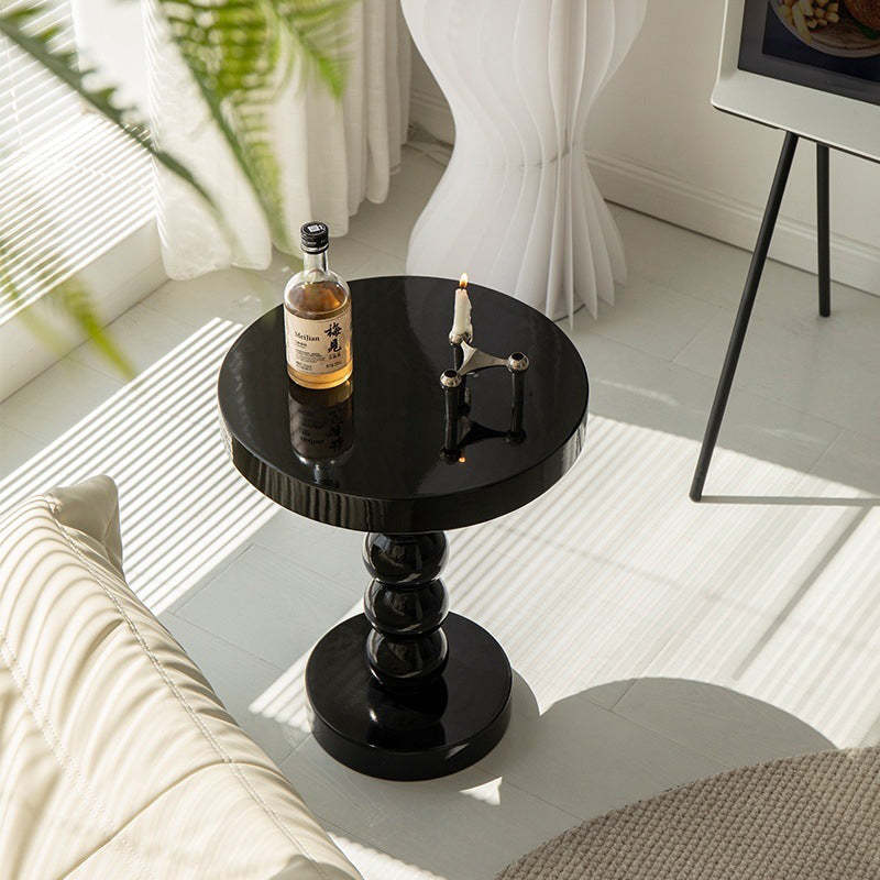 Vintage Round Beaded Wooden Coffee Table