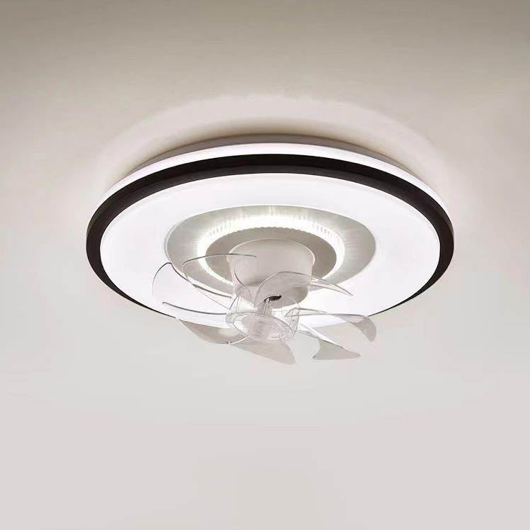 Minimalist Round LED Flush Mount Fan Light