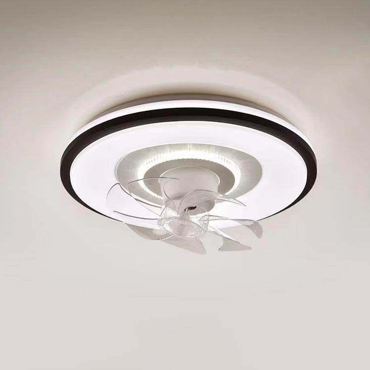 Minimalist Round LED Flush Mount Fan Light