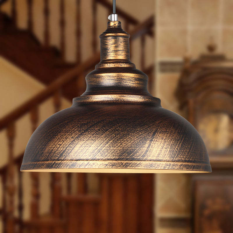 Industrial Dome Pot Lid Iron Pendant