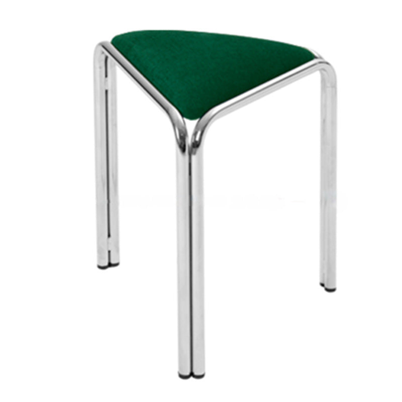 Minimalist Triangle Fabric Steel Vanity Stool