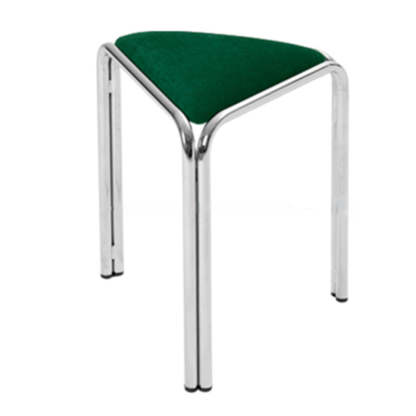 Minimalist Triangle Fabric Steel Vanity Stool