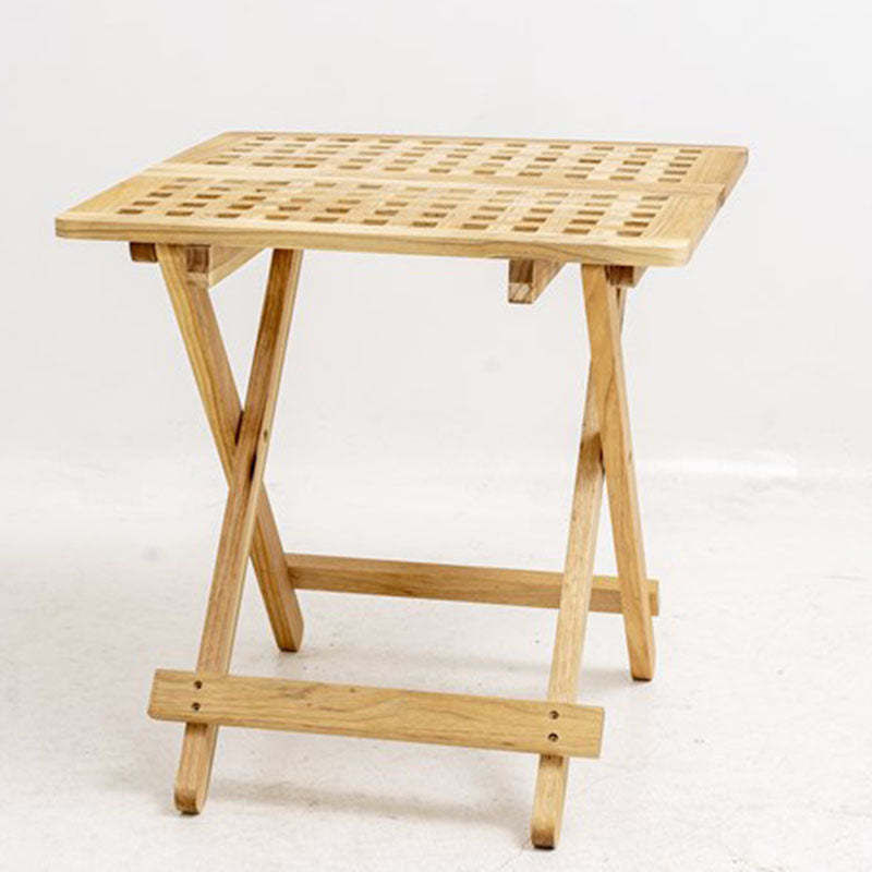 Traditional Rustic Wood Backless Chair
