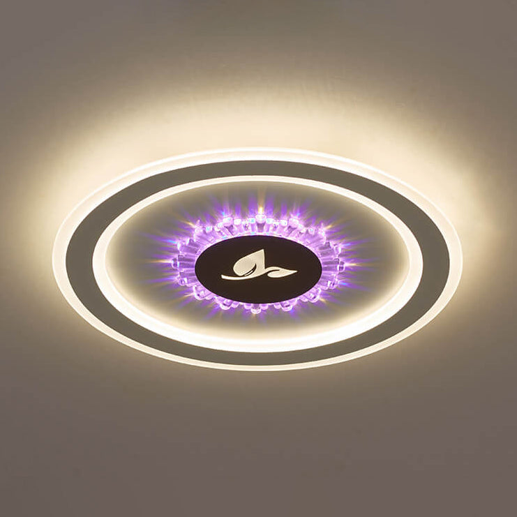 Round Acrylic LED Flush Mount Light