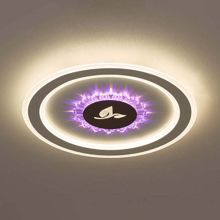 Round Acrylic LED Flush Mount Light