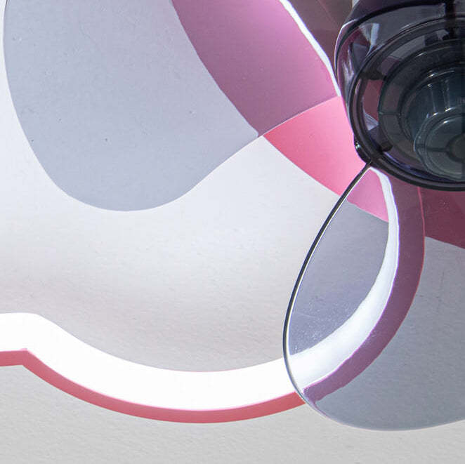 Nordic Silicone Butterfly LED Flush Mount Ceiling Fan Light